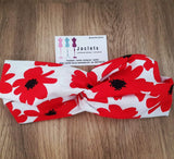 Luxe Turbana Headband "Ormana" - Red + Black