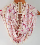 "Ambrosia" Infinity Wrap - Vanilla tassels