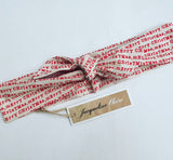 "Merry Christmas" tie up Headband