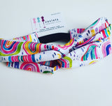 Luxe Turbana Headband - "Watercolour Rainbows"