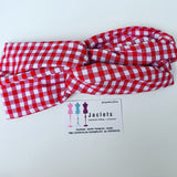 Luxe Turbana Headband - Red + White Gingham