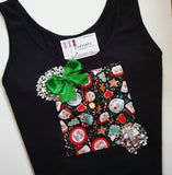 "Santa's Cookies" Christmas Top