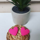 "Love Always" Heart Earrings - Pink
