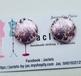 Blush pink-print Stud Earrings