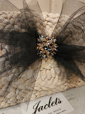 "Tutu Fabulous" Straw Clutch - Natural/black bow