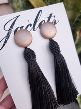 "Gold Daze" Tassel Earrings - Black