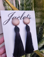 "Gold Daze" Tassel Earrings - Black