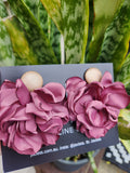 "French Petals" Earrings - Dusty Grape