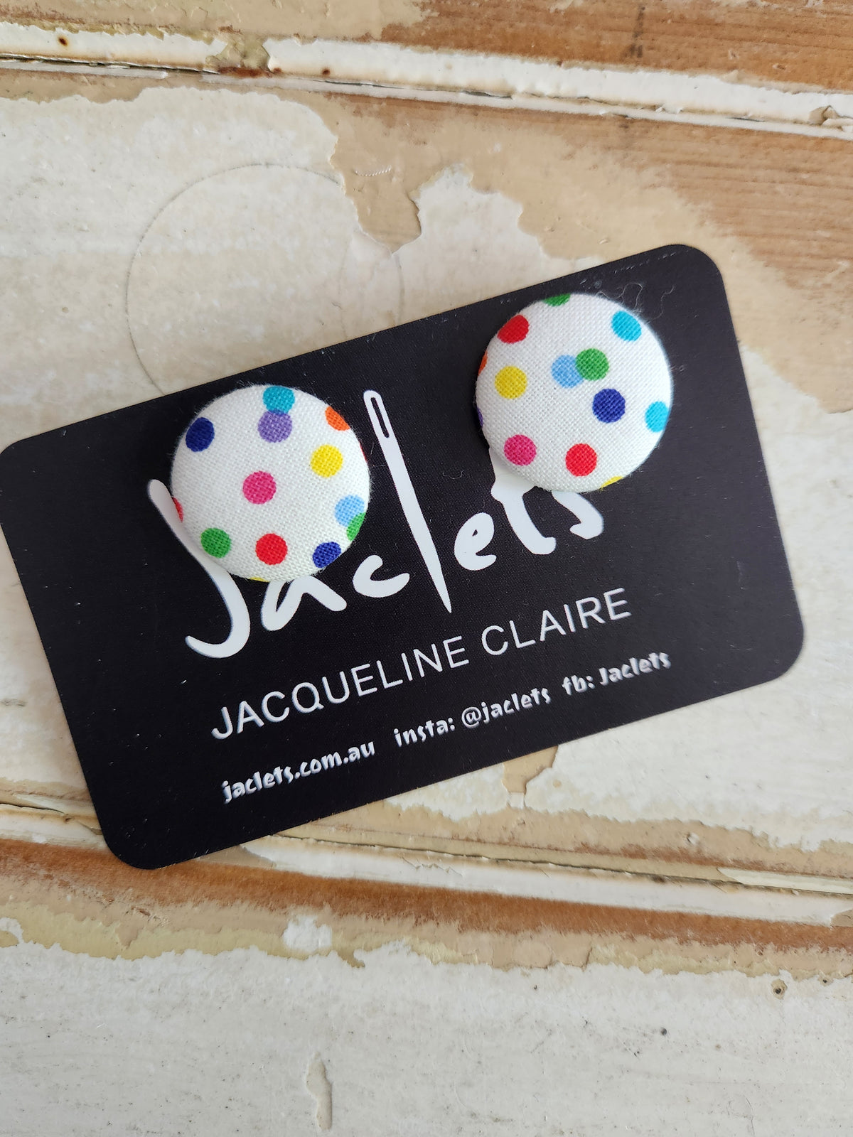 "Fairybread" Fabric Studs