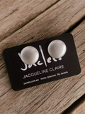 Silver fabric studs