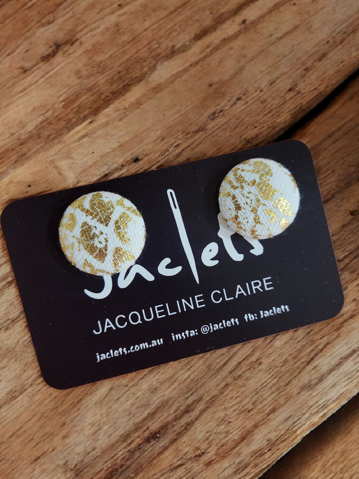 White/Gold Python Studs