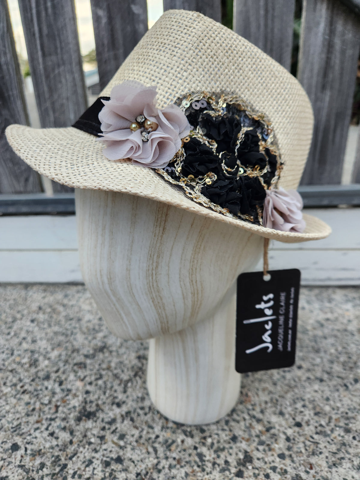 Beige "Lexa" Trilby Hat