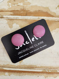 Pink Metallic Fabric Studs