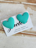 "Love Always" Heart Earrings - Spearmint