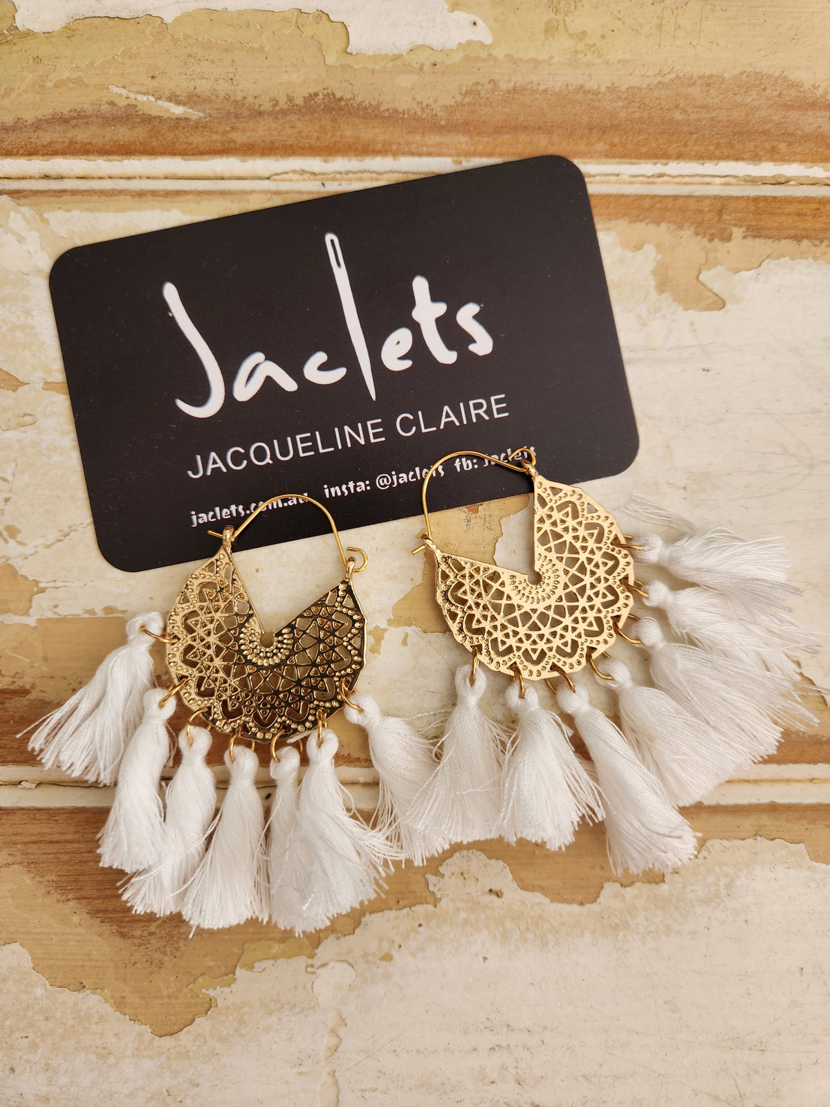 "Khalifa" Earrings - White