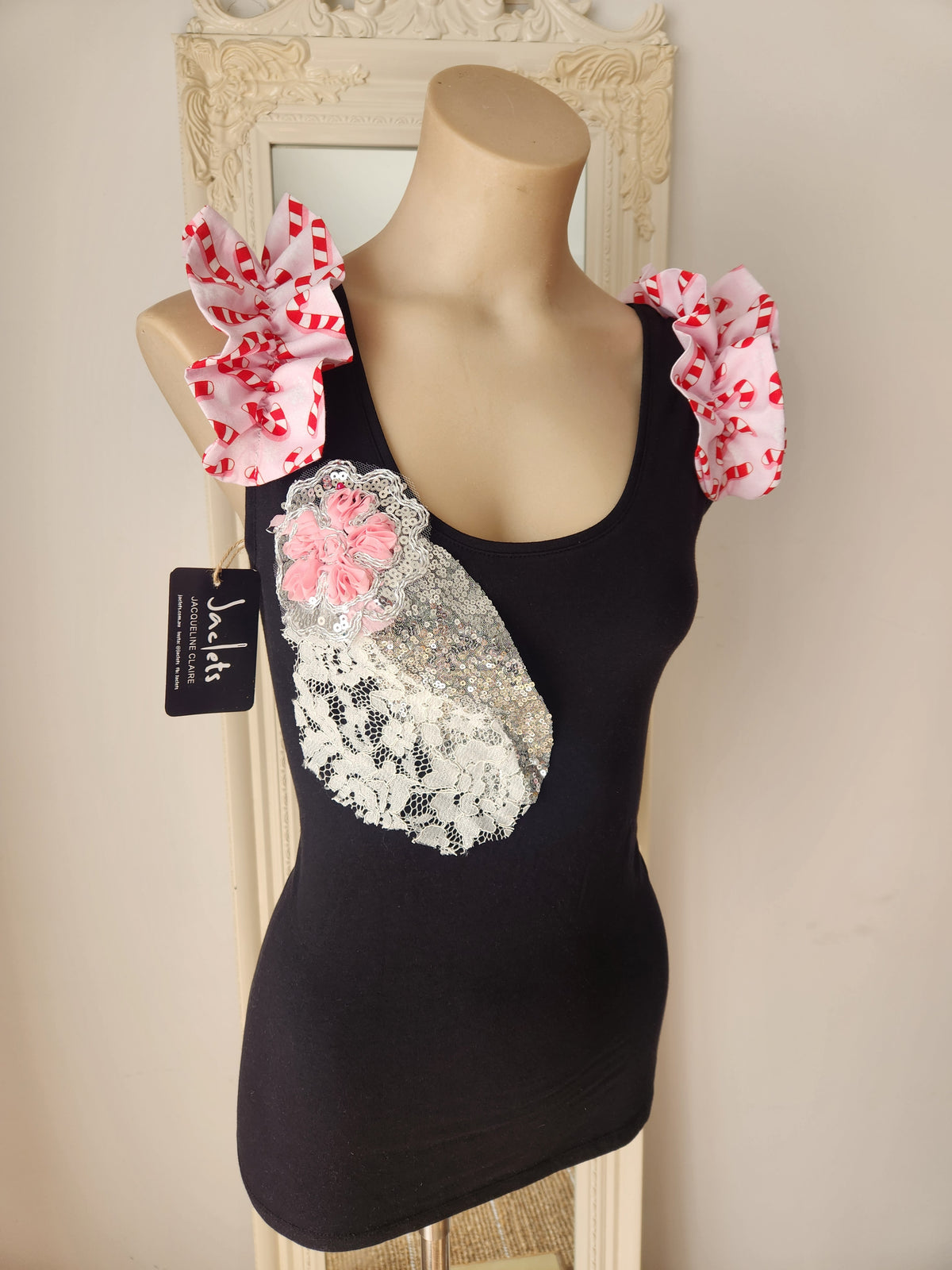 Christmas - "Miss Candy Cane" Top (+front detail)