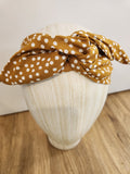 Mustard Polkadot Head Wrap