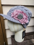 "Romance" Knit Hat - Grey