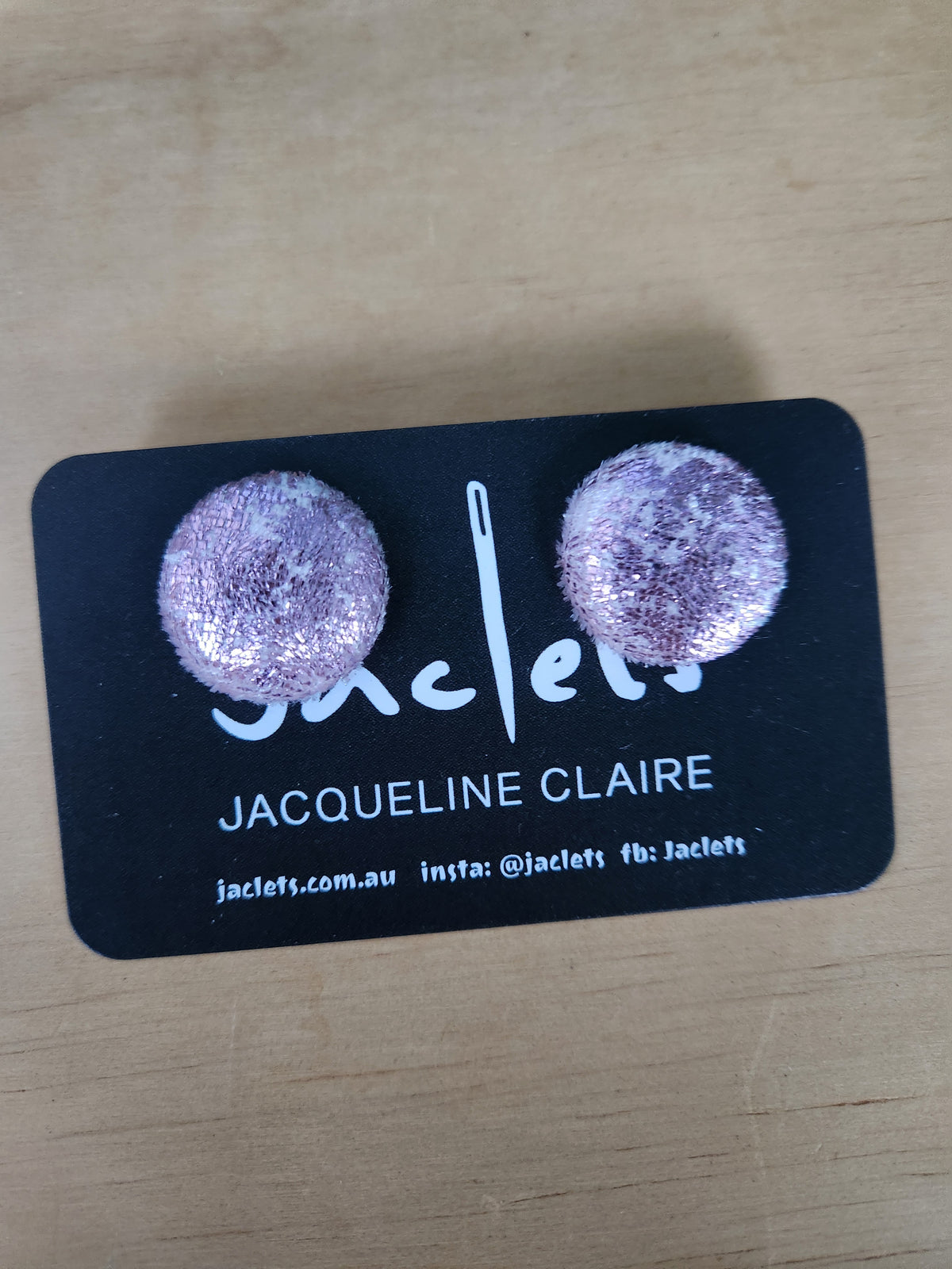 Blush pink-print Stud Earrings
