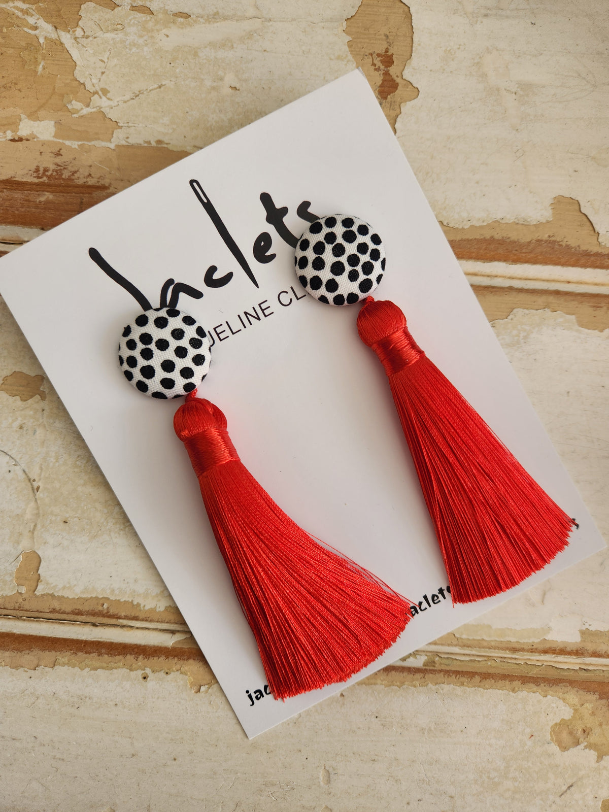 "Soho" Tassel Earrings - Red