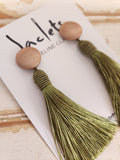 "Forest Moss" Tassel Earrings