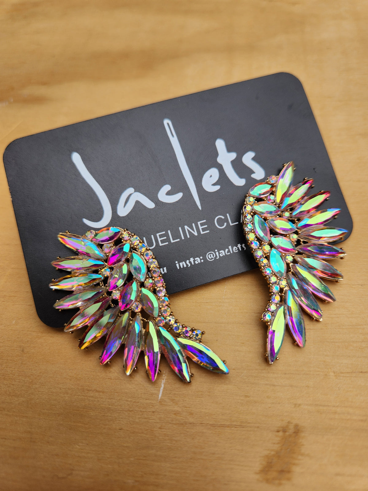 "Angel Wings" Earrings - Iridescent