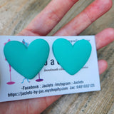 "Love Always" Heart Earrings - Spearmint