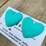 "Love Always" Heart Earrings - Spearmint