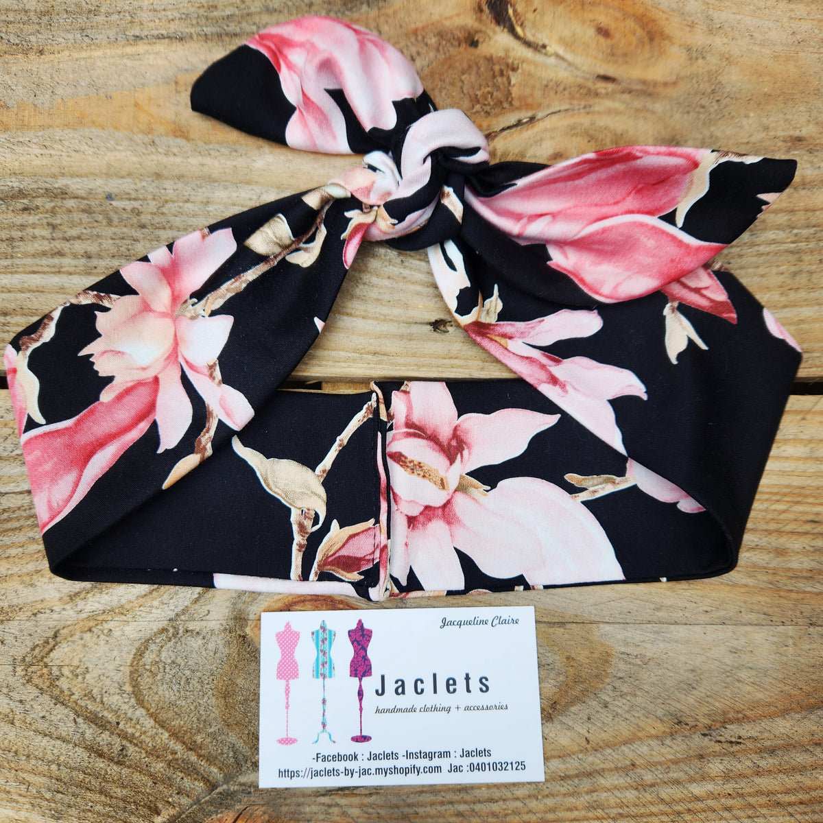 "Camelia" tie-up Headband