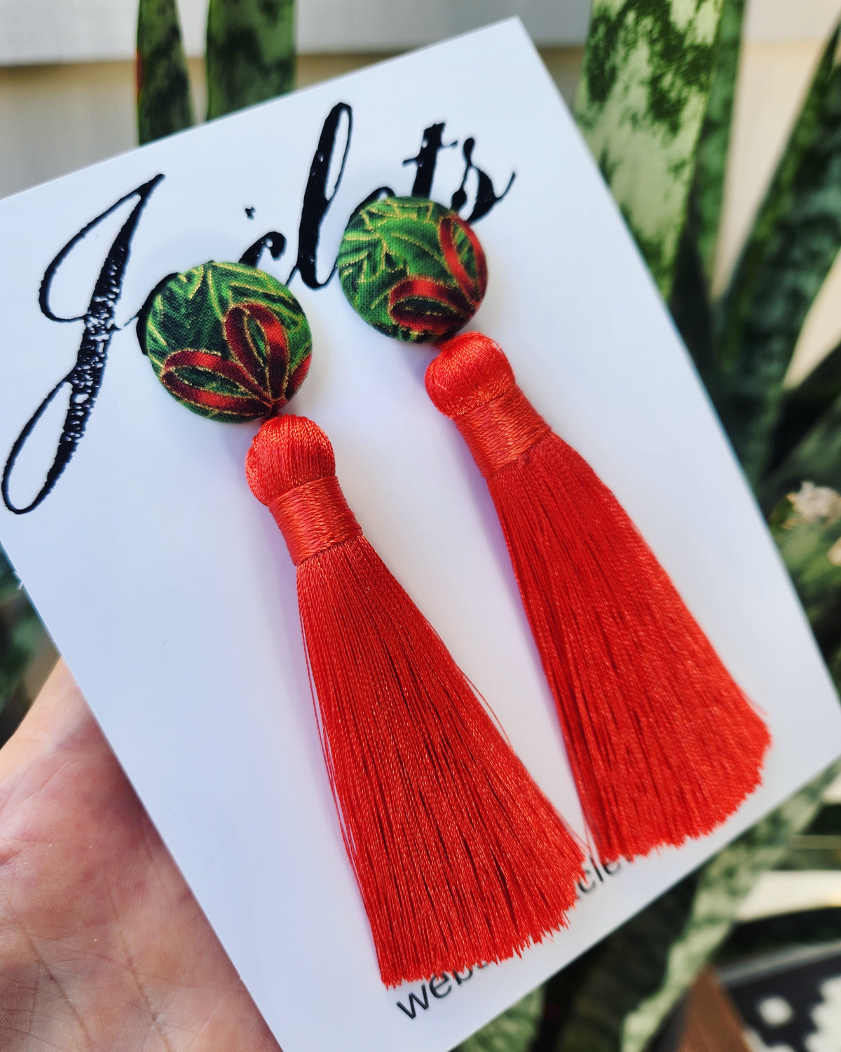 "Hollybush" Tassel Earrings