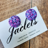 "Mermaid Sprinkle" Fabric Studs