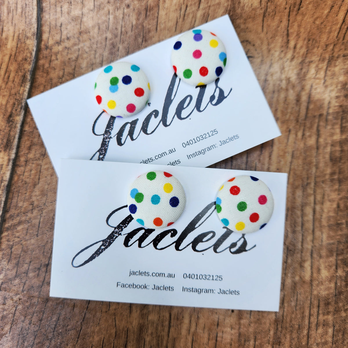 "Fairybread" Fabric Studs