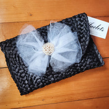 "Tutu Fabulous" Straw Clutch - Black