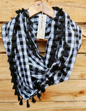 "Georgia" Infinity Wrap - Black and white