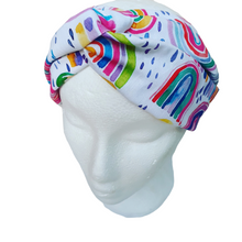 Luxe Turbana Headband - "Watercolour Rainbows"