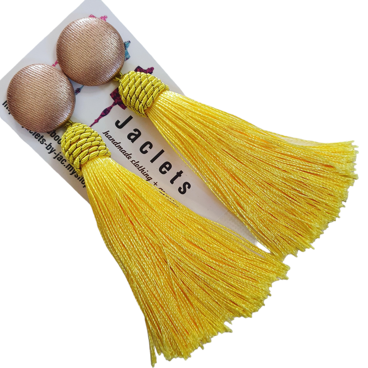 "Gold Daze" Tassel Earrings - Yellow