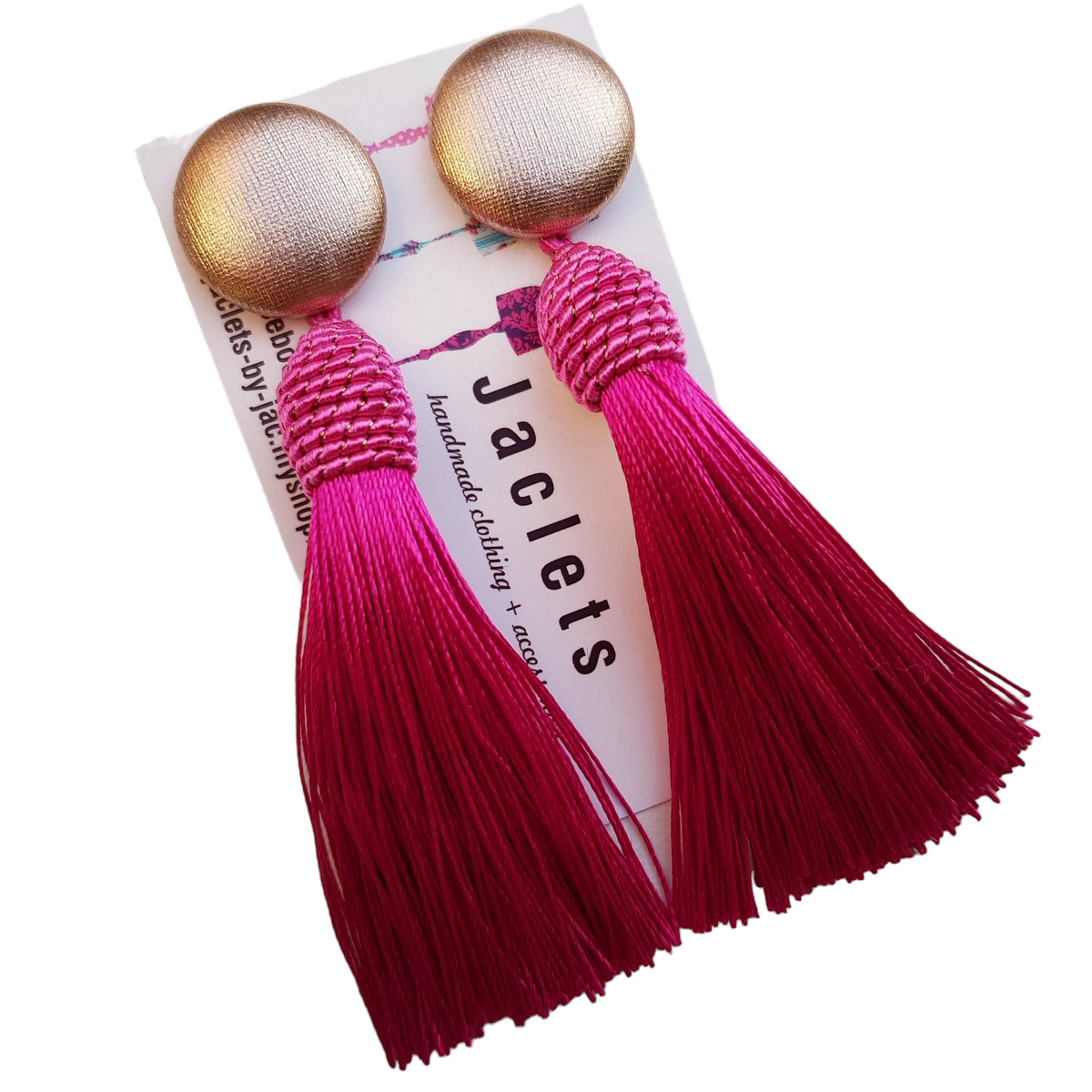"Odessa" Tassel Earrings - Pink