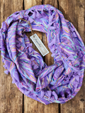 "Zilah" Infinity Wrap - Lilac tassels
