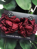 "French Petals" - Wine Red/Polkadot