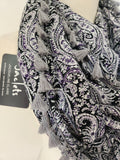 "Palomar" Infinity Wrap - Grey tassels
