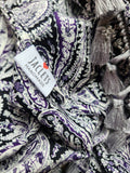 "Palomar" Infinity Wrap - Grey tassels