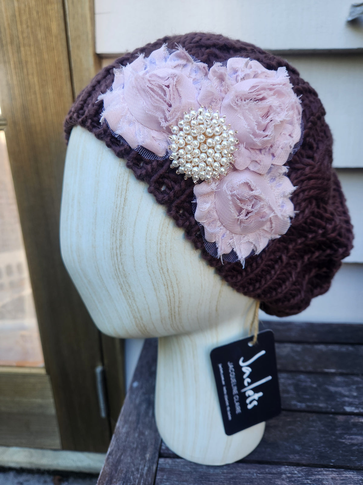 "Edithe" Beanie - Chocolate Brown