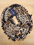 "Zuma" Infinity Wrap - Black tassels