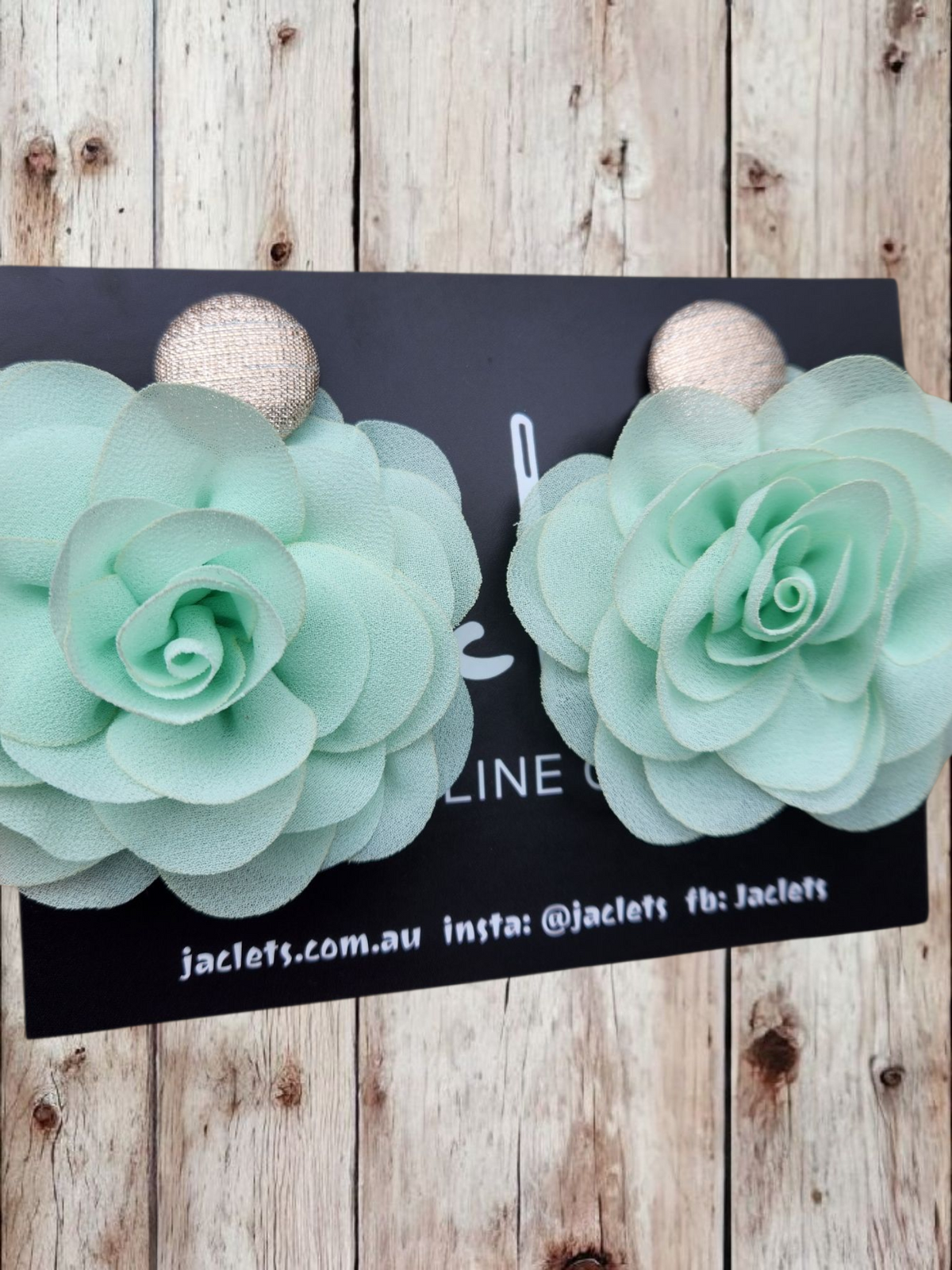 "Darling" Earrings - Icy Green/Gold