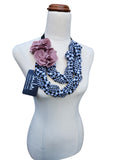 The "Delphine" Necklace - Dusty Pink Flowers