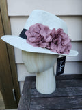 "Rosalie" Wide Brim Hat - Vanilla