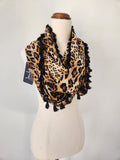 "Zuma" Infinity Wrap - Black tassels