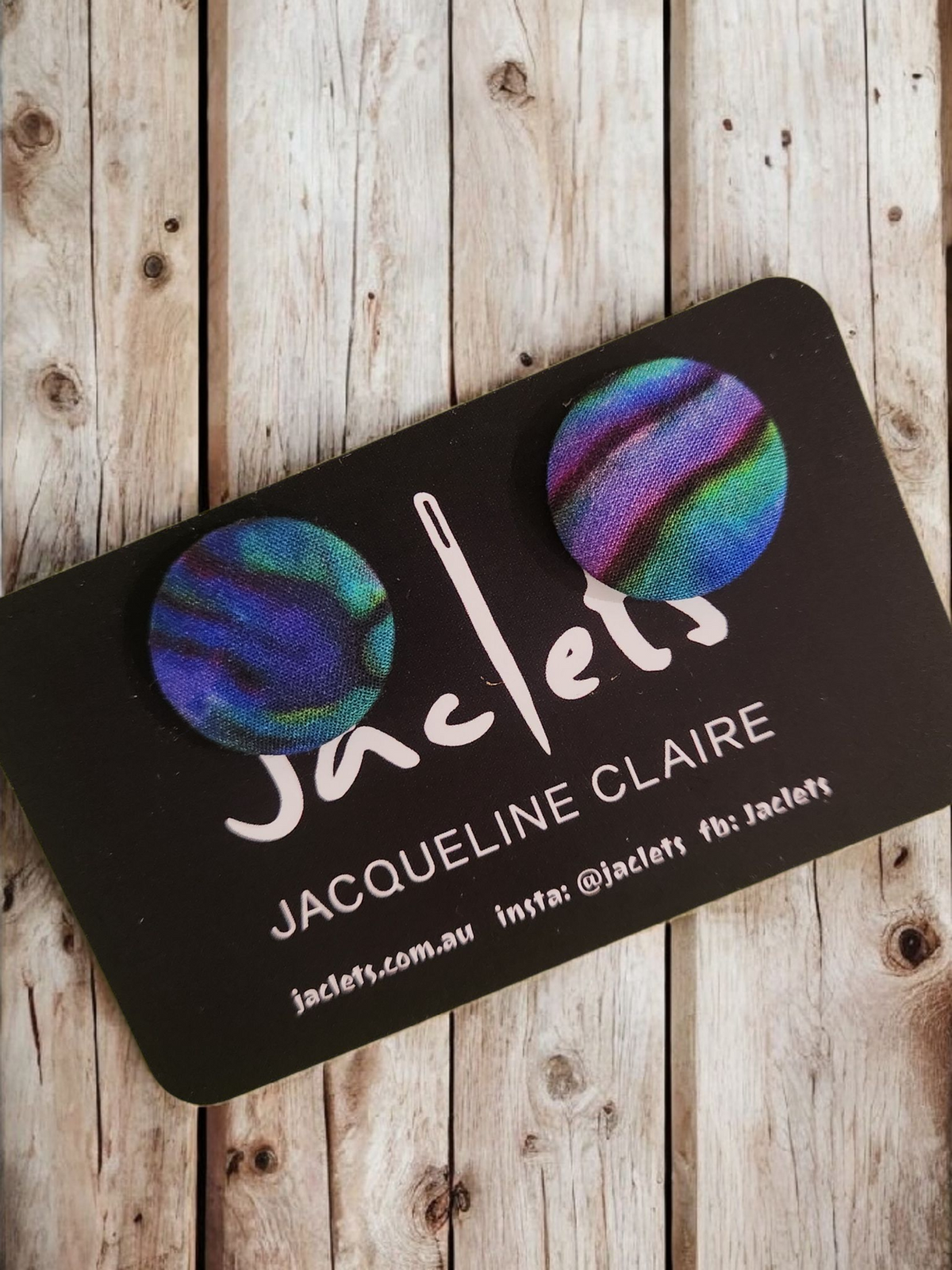 "Opal Stone" Fabric Studs