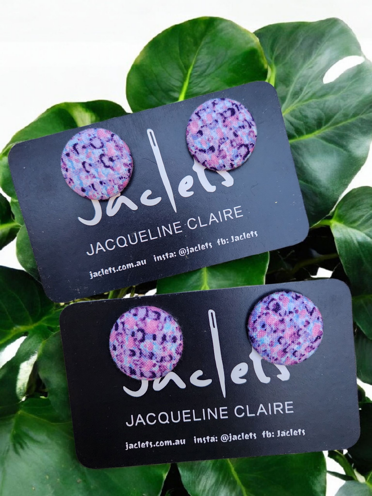 "Mermaid Sprinkle" Fabric Studs