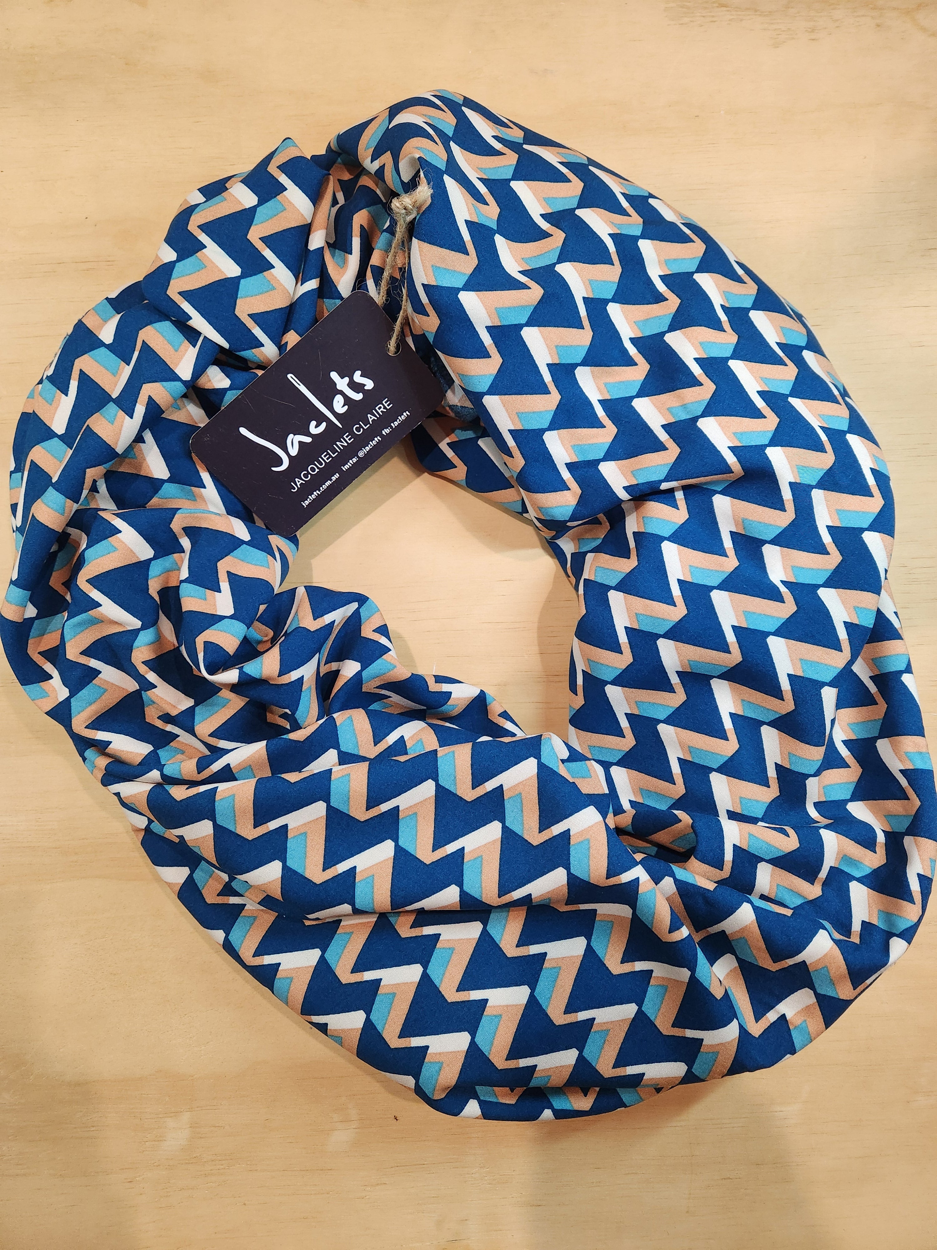 "Adriatic" Infinity Wrap - Plain no tassels